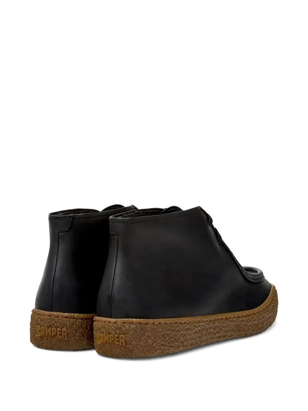 Camper Black Lace-Up Boots