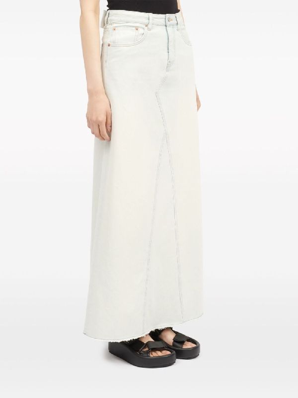 Workwear Long Denim Skirt