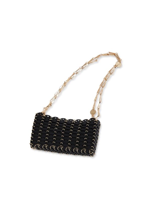 Disc Leather Chain Shoulder
  Bag