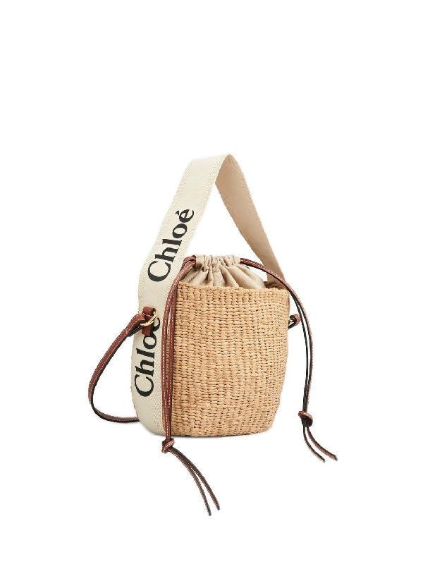 Woody Logo Strap Small Bucket Bag