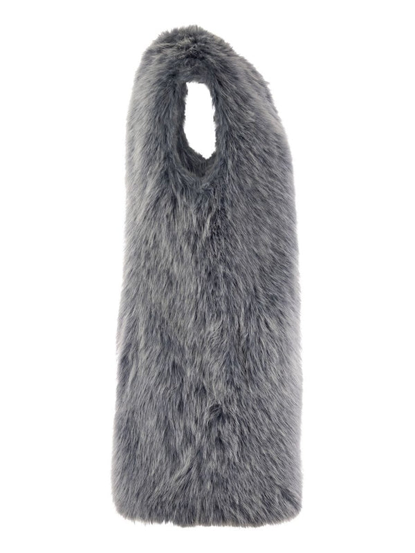 Collarless Fur
  Vest