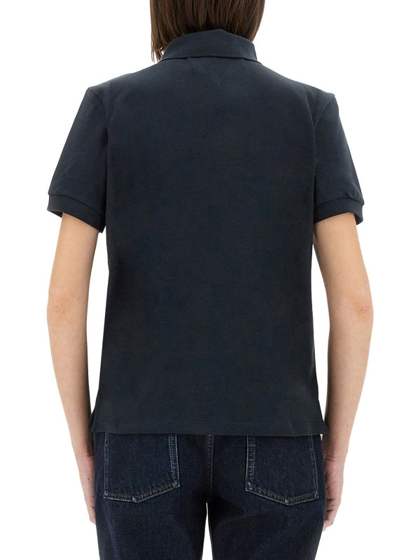 Logo Embroidery Cotton Blend Polo Shirt