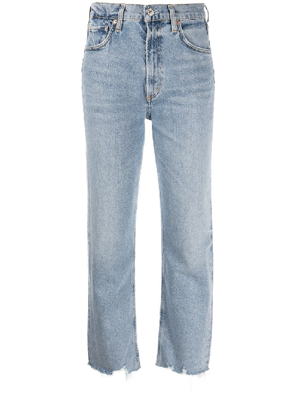 Daphne Low-Cut Hem Denim Pants