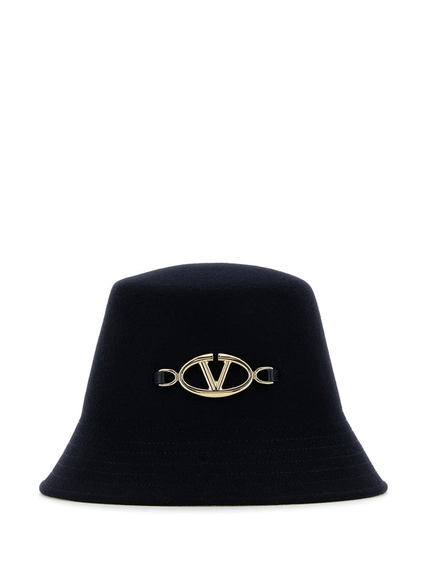 V Logo Accent Bucket Hat