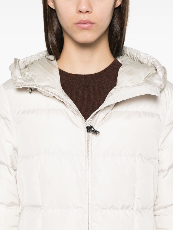 Avocette Logo Patch Long Down Jacket