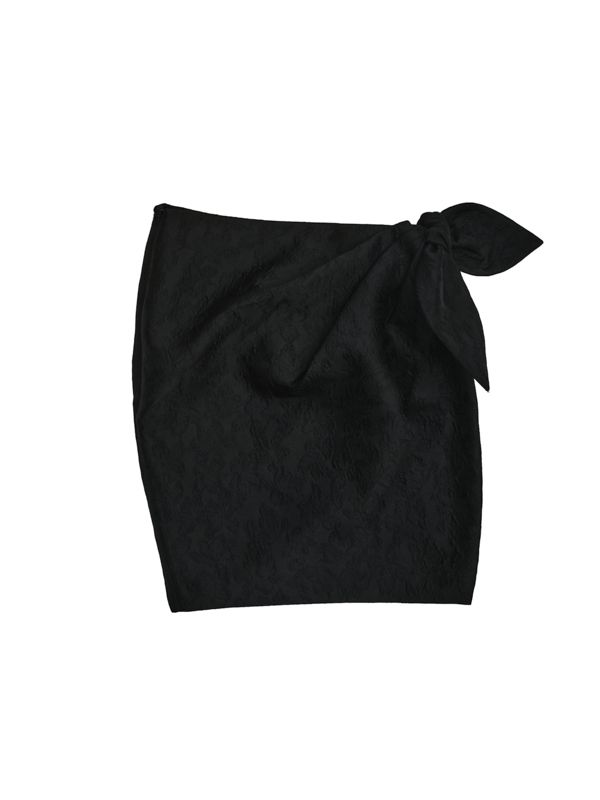 Bow Wrap Tie Midi Skirt