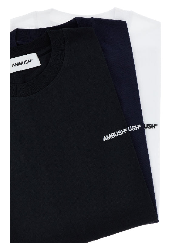 Logo Embroidered Cotton T-Shirt 3-Pack