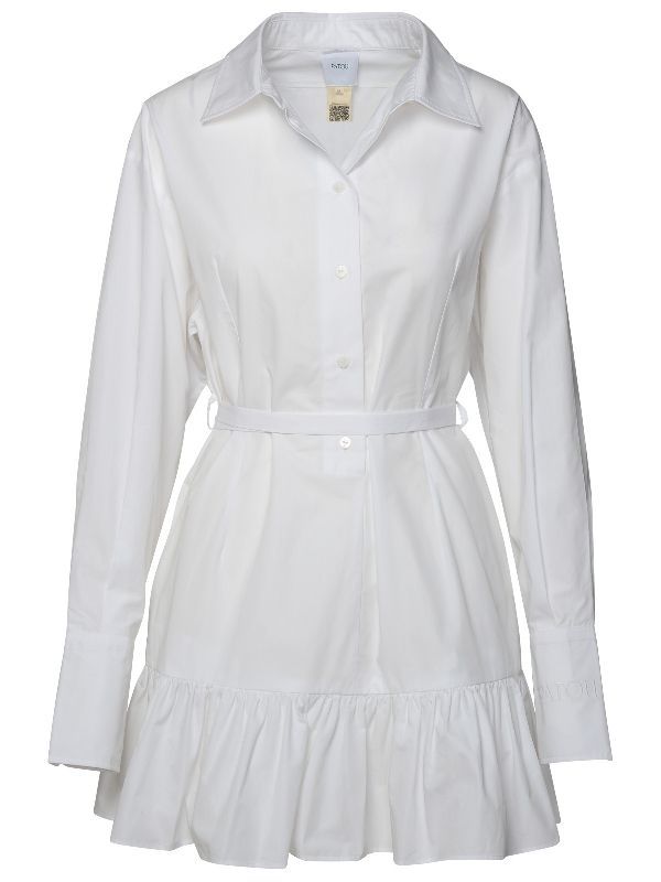 WHITE COTTON DRESS Mini Dress