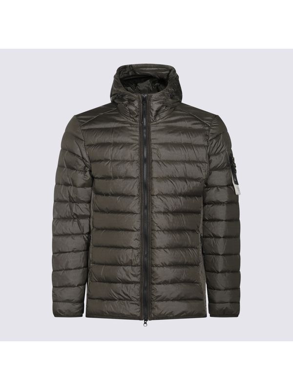 Wappen Patch Nylon Hood Padded Jacket