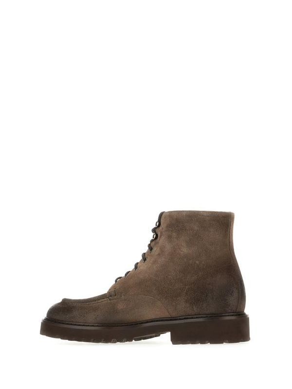 Suede Leather Lace-Up Boots