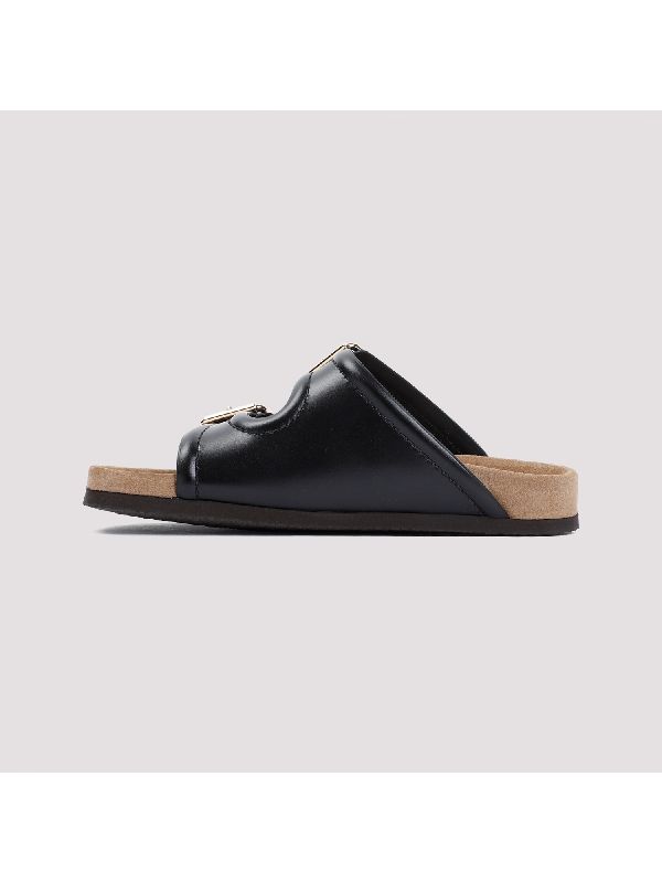 V Logo Double Strap Sandals