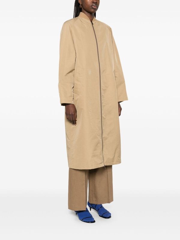 Zip-Up Long
  Coat