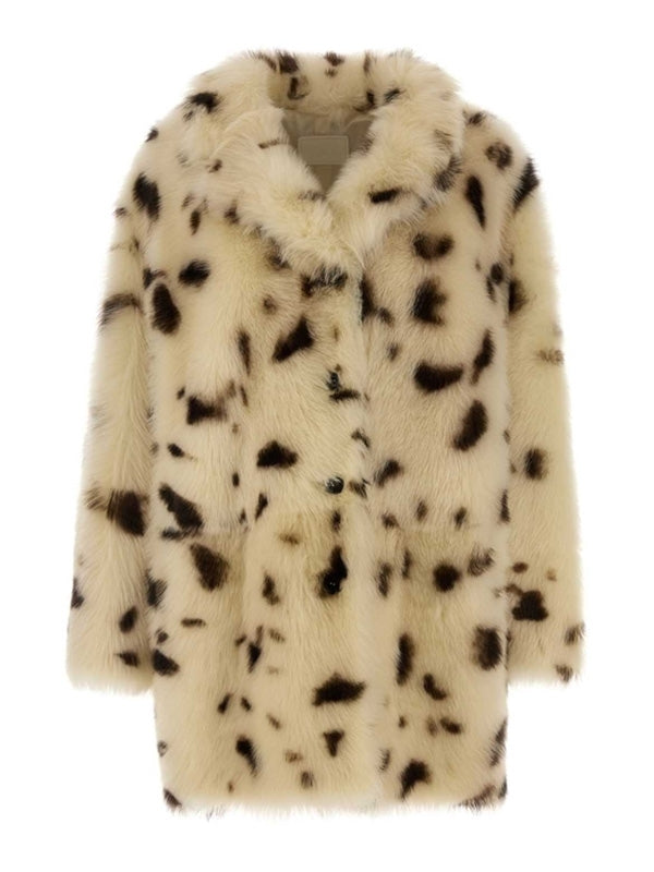 Animal Pattern Shearling Coat