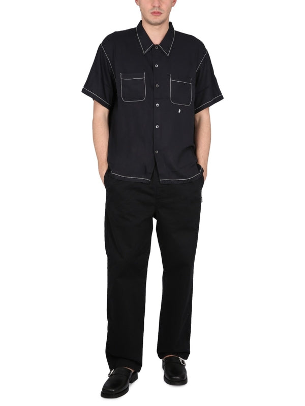 Contrast Stitch Short Sleeve Shirt