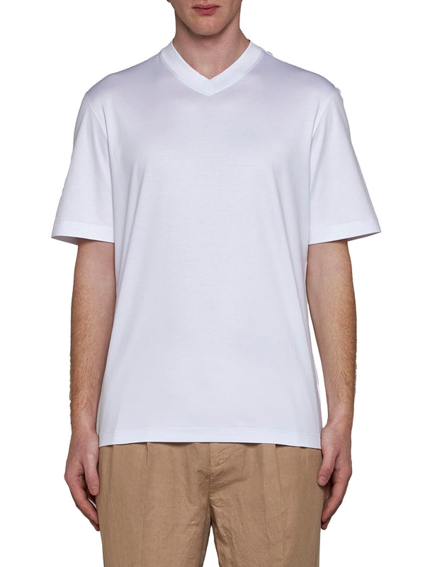 V-Neck Cotton Short-Sleeve T-Shirt