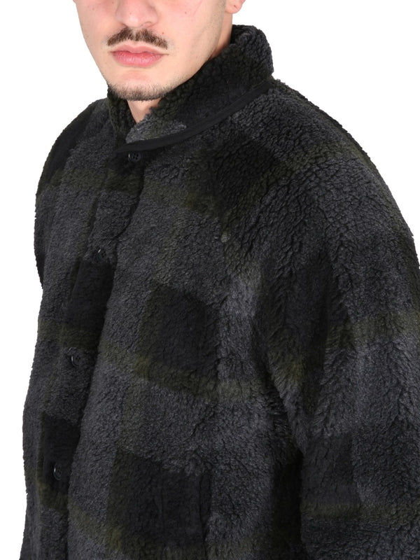 Check Pattern Fleece Jacket