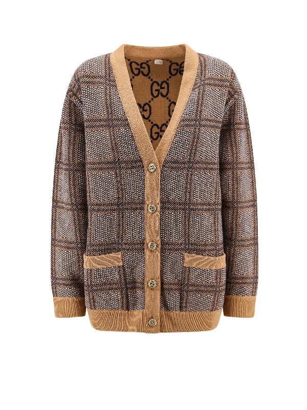 Reversible Button-Up Wool Cardigan