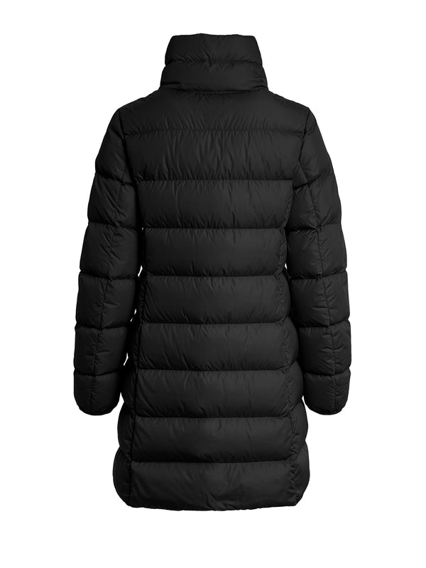 Logo Patch Nylon Long Down Jacket