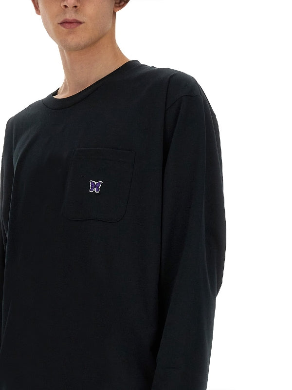 Logo Embroidered Long Sleeve Top