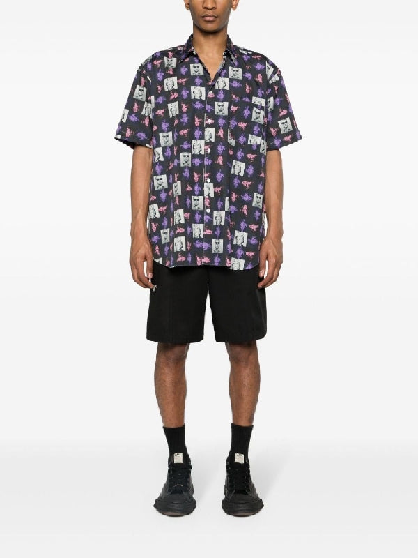 Allover Graphic Printed Short Sleeve
  Shirt