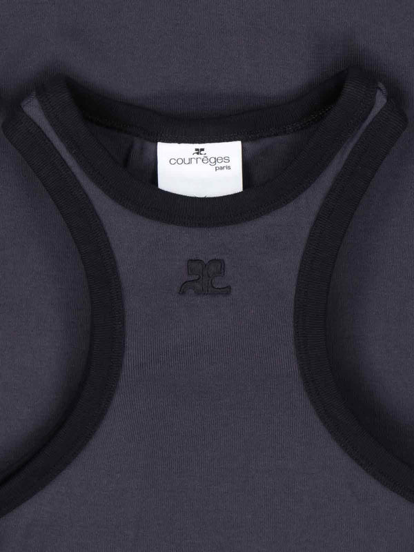 Scuba Logo Cotton Mini Dress