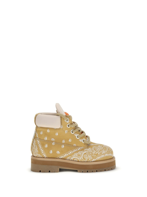 Pdf Channel Yellow Lace-Up Boots