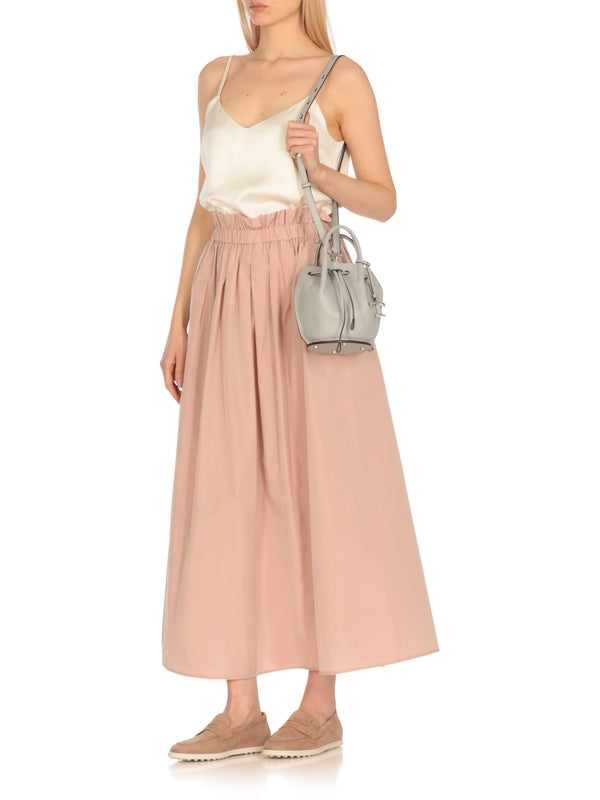 Buz Logo Leather Mini Bucket Bag