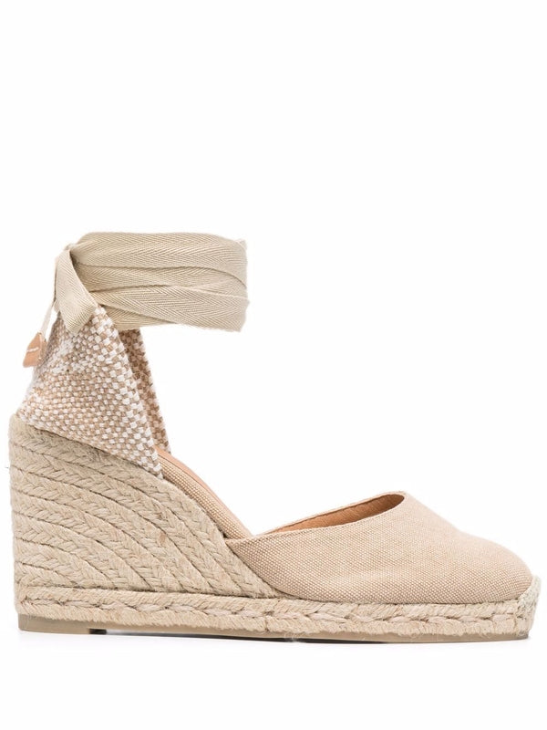 Castaner Beige Wedge Sandals
