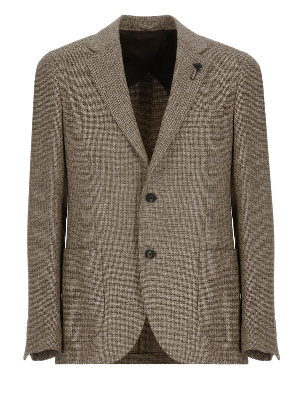 Boutonniere Check Single Jacket