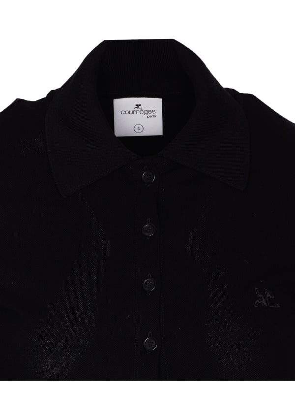 Logo Embroidery Cotton Polo Knit