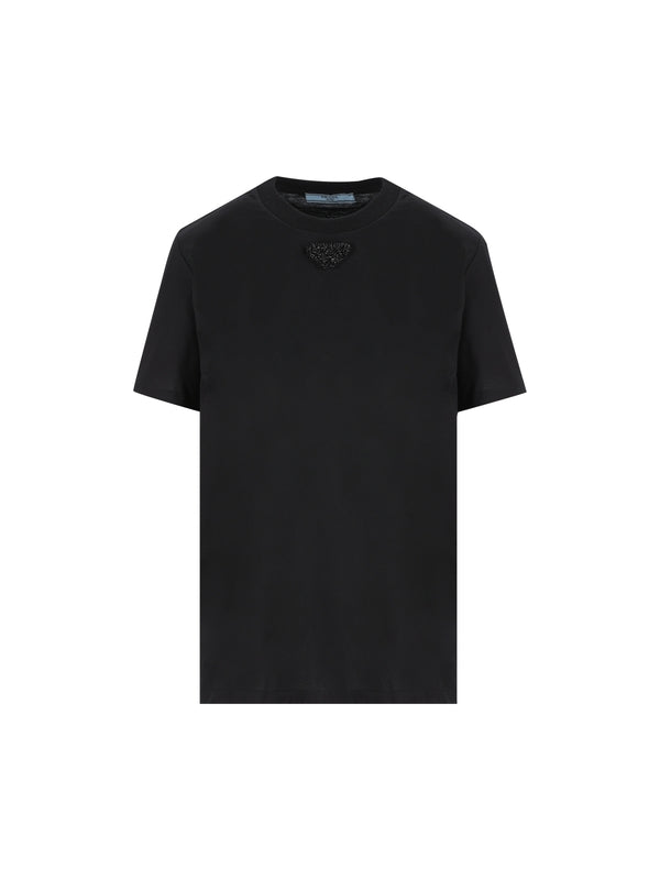 ビーズスクエアロゴ半袖Tシャツ