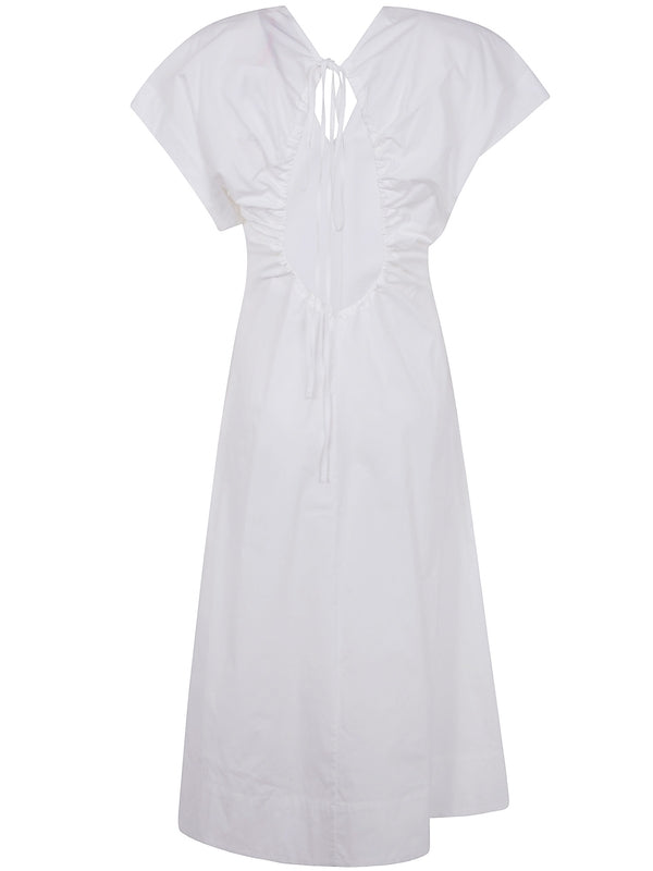 Semi-Couture White Midi Dress