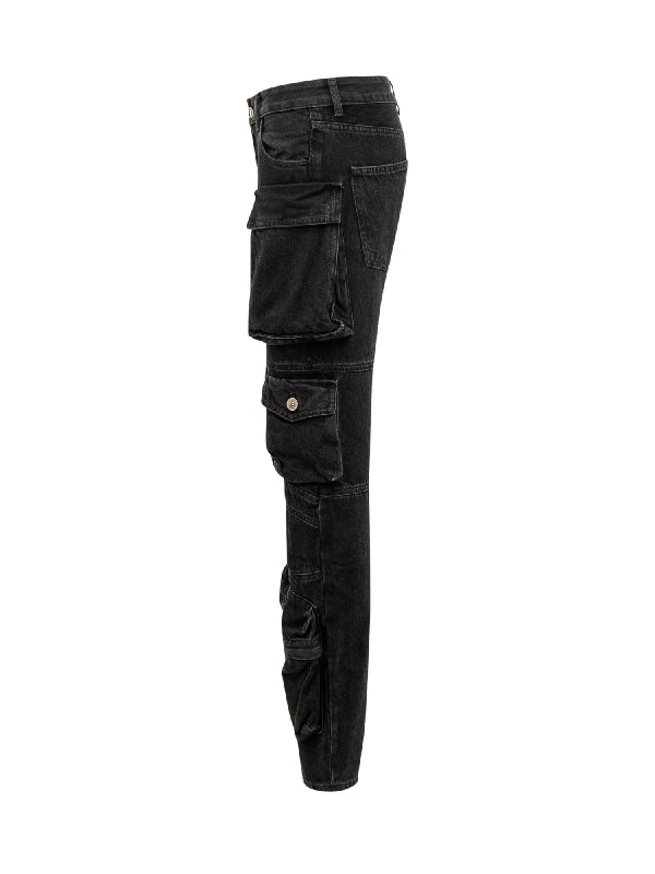 Ssie Denim Slim Fit Cargo Pants