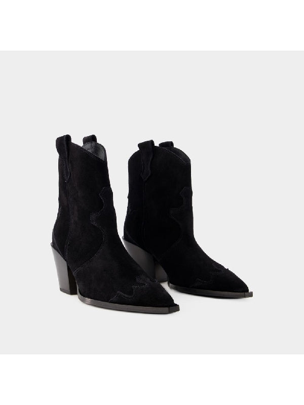 Albi Cowboy Suede Ankle Boots