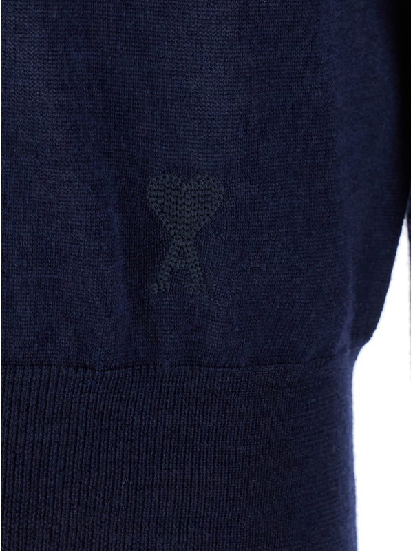 Wool Silk Long-Sleeve Polo Shirt