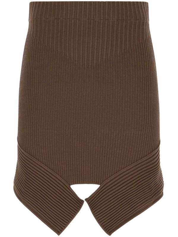 Cutout Detail Knit Skirt