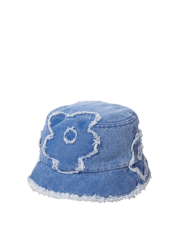 Flower Denim Bucket Hat