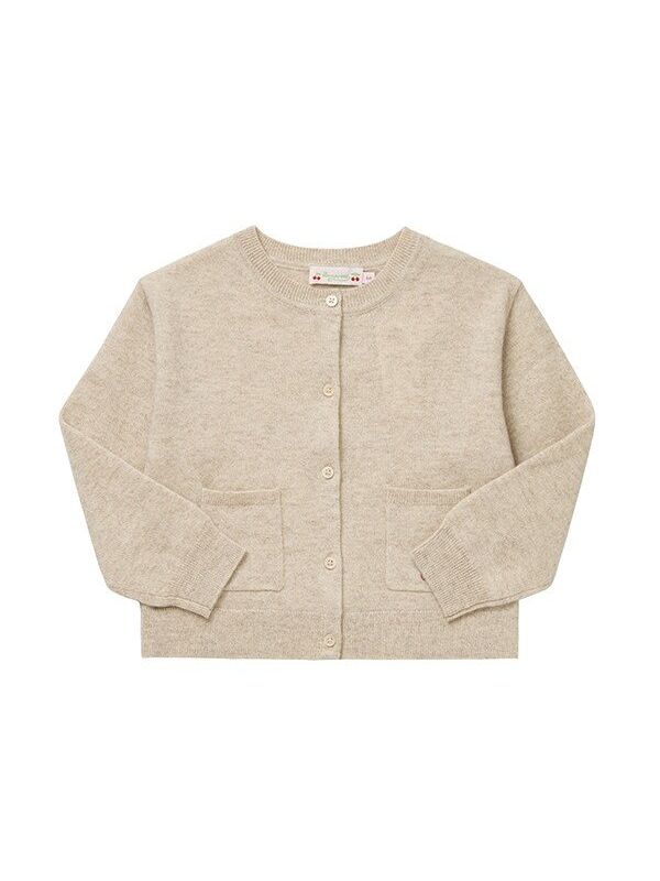 Crew Neck Wool Cardigan