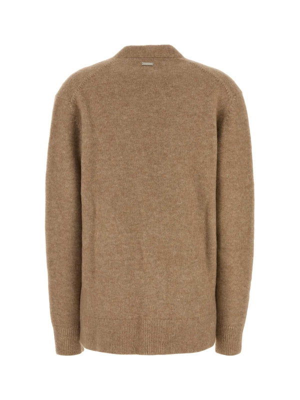 V-neck alpaca blend cardigan