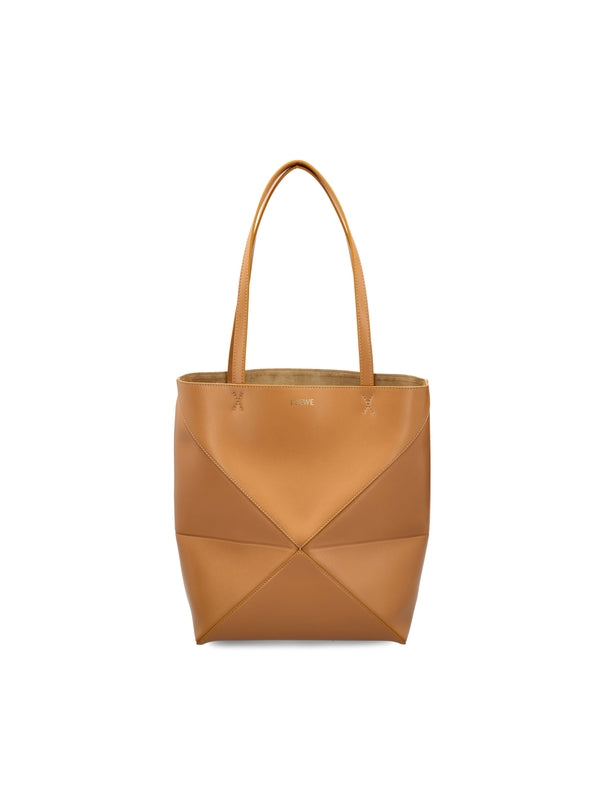 Fold Puzzle Calfskin Tote Bag