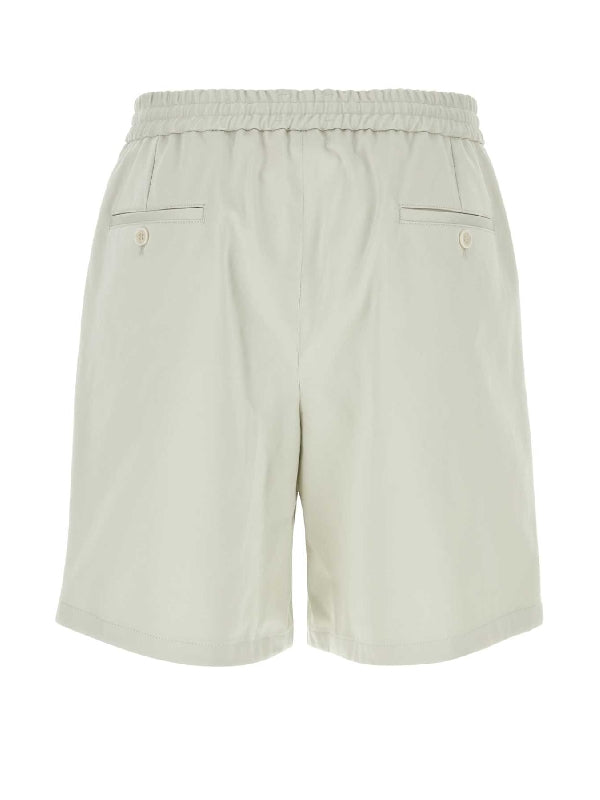 Banded Cotton Bermuda Shorts