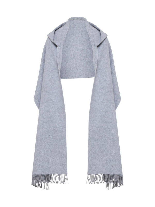 Wool Cashmere Hoodie Scarf