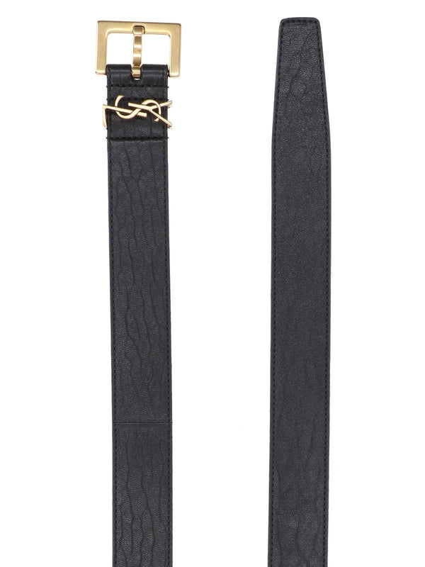 Cassandra Logo Leather Belt