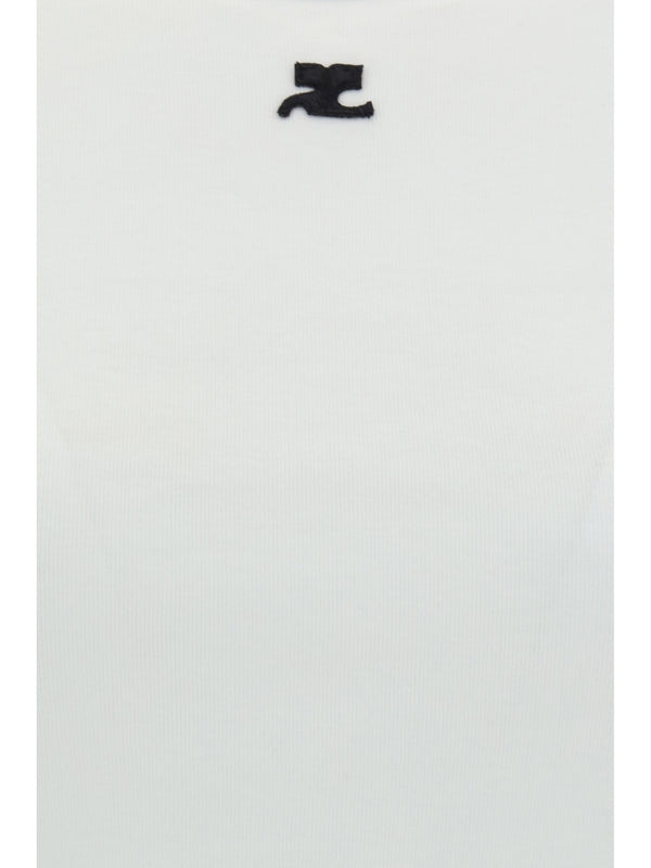 COTTON T-SHIRTS HERITAGE WHITE/BLACK Half Sleeve