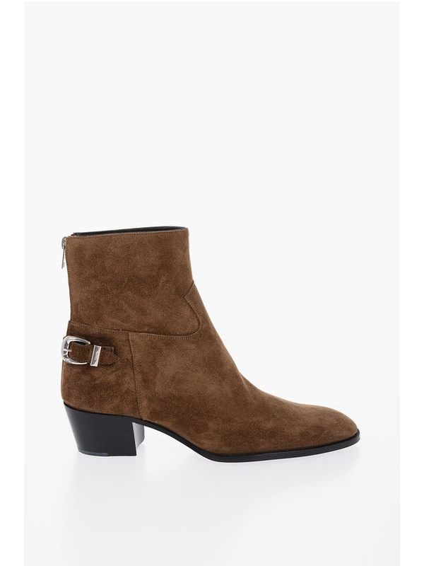 Isaac Buckle Suede Ankle Boots