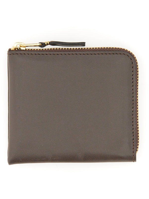 Classic Leather Half Zipper Wallet