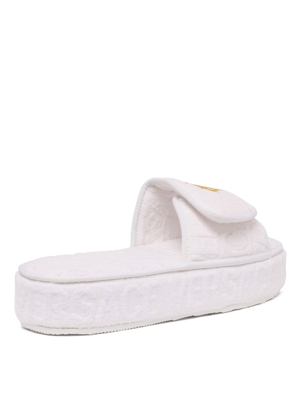 Versace White Slides