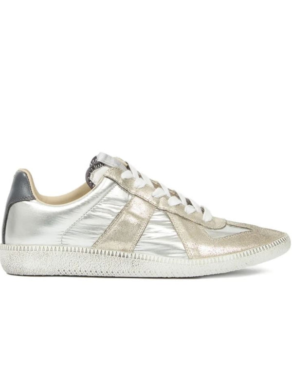 Maison Margiela Silver Gold Low Top Sneakers