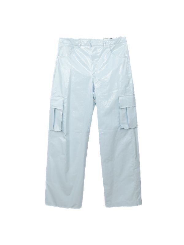 Blue Straight Cargo Pants