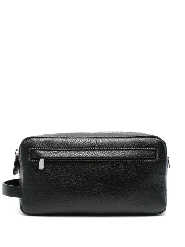 Black Leather Clutch Bag